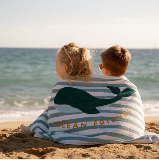 ΠΑΙΔΙΚΉ ΠΕΤΣΕΤΑ ΘΑΛΑΣΣΗΣ SEASHELLS AND STRIPES SURF BLUE